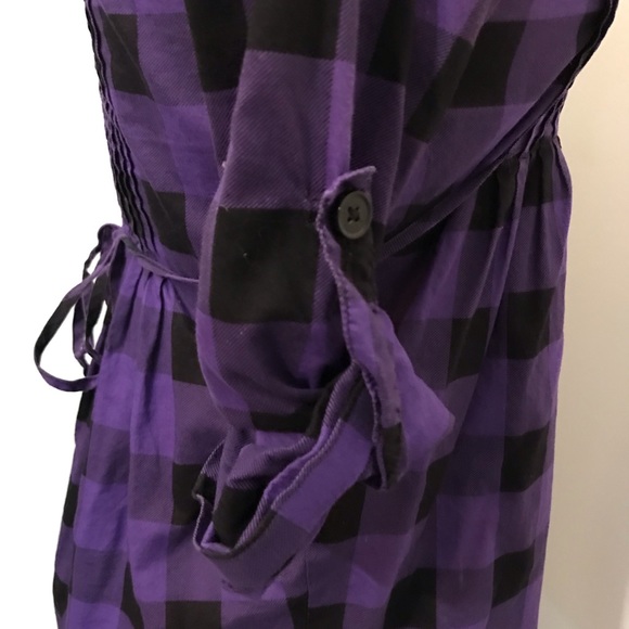 Miley Cyrus Max Azria Plaid Henley 3/4 Sleeve Top - Picture 8 of 8